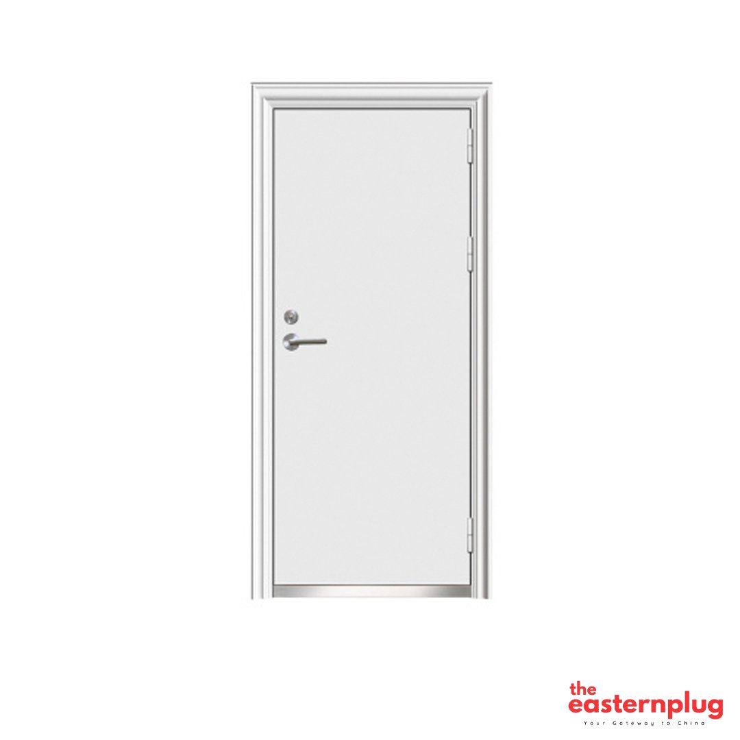 7cm pure white fire door