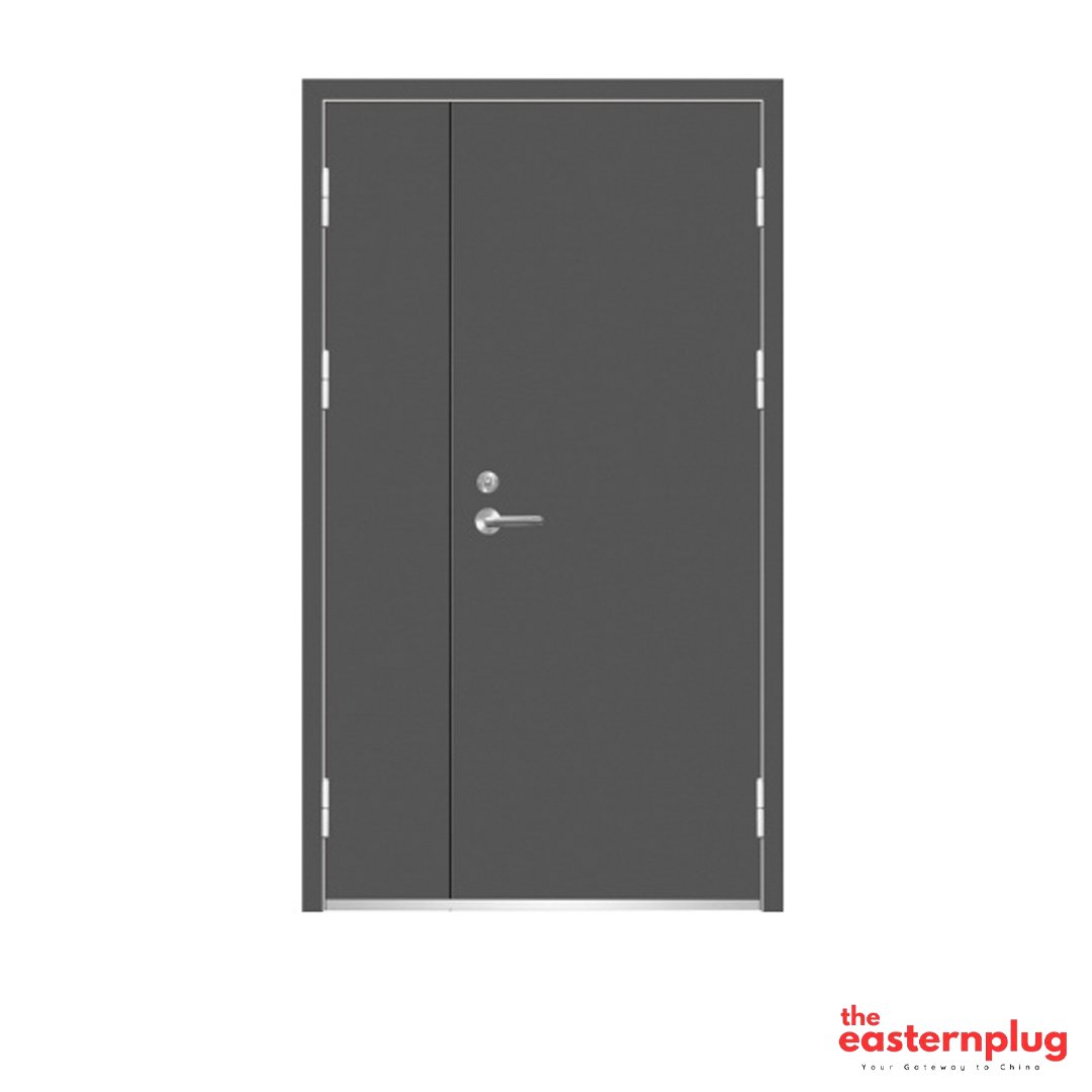 Steel Frame Wooden Leaf Fire Door Custom Series