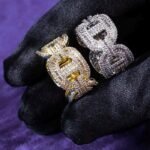 Hiphop Ring VVS1 D  Moissanite