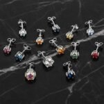 Earring Colored VVS1 D Moissanite