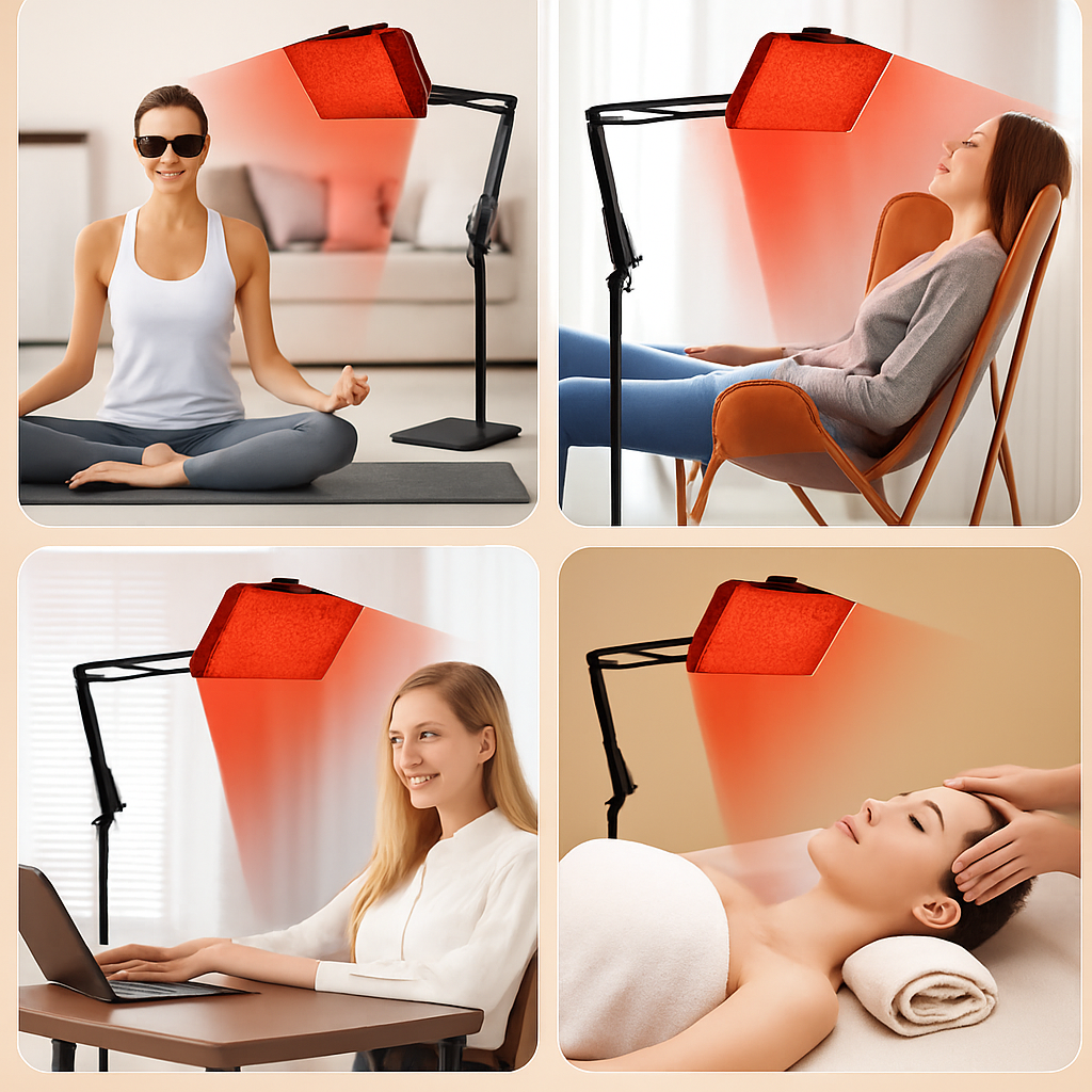 Red Light Silicone Row Lamp Stand